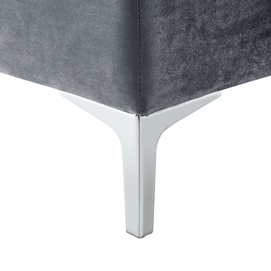 Alison Velvet Storage Ottoman-Chrome Legs-Square-Modern and Contemporary-Inspired Home Image 9