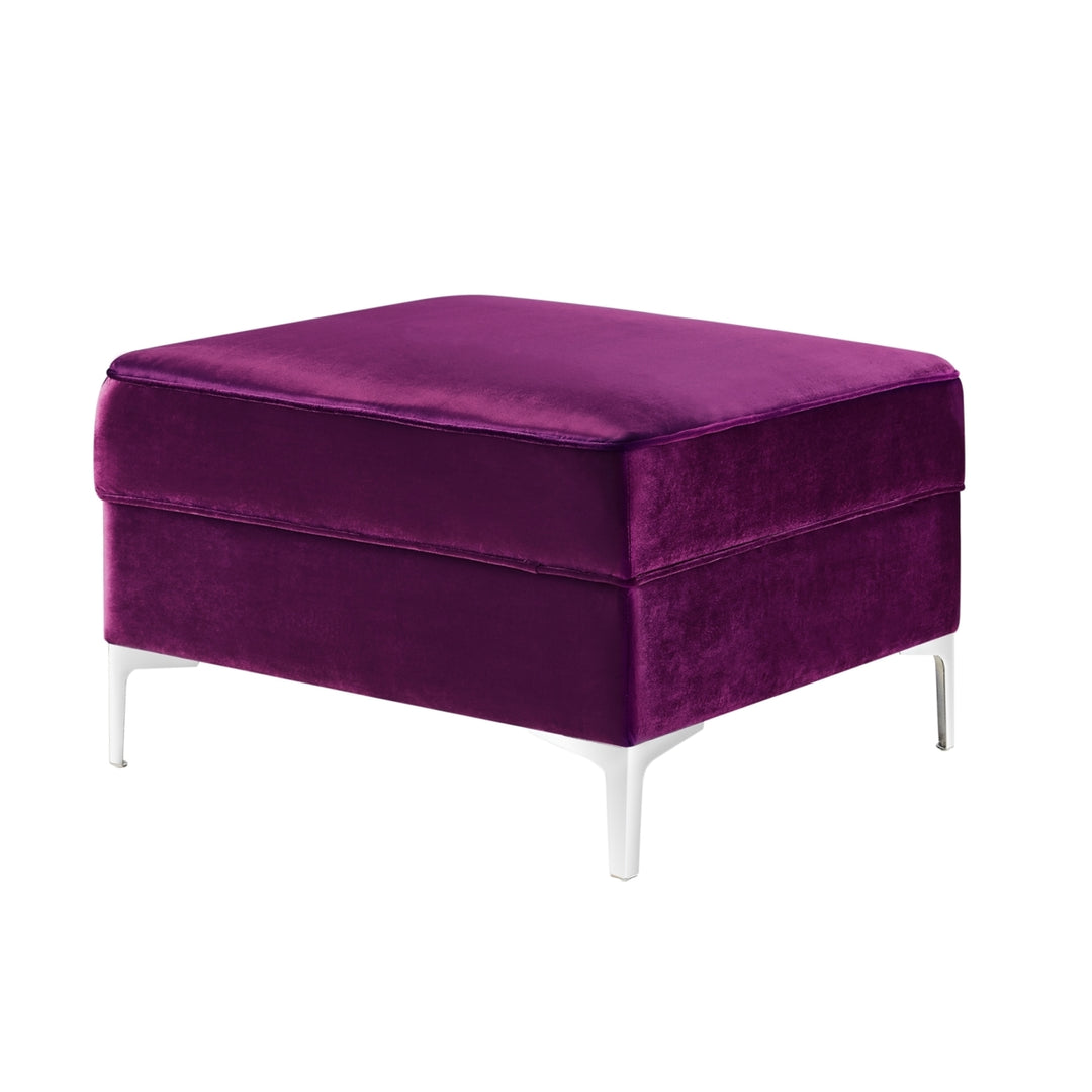 Alison Velvet Storage Ottoman-Chrome Legs-Square-Modern and Contemporary-Inspired Home Image 11
