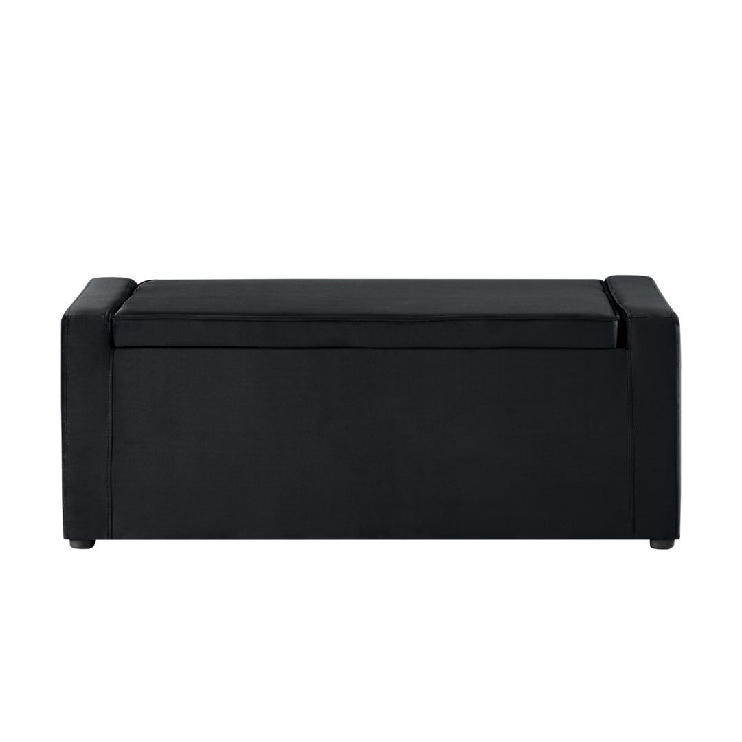 Carson Velvet Storage Bench-Shoe Storage-Upholstered-Living Room, Entryway, Bedroom-Inspired Home Image 8