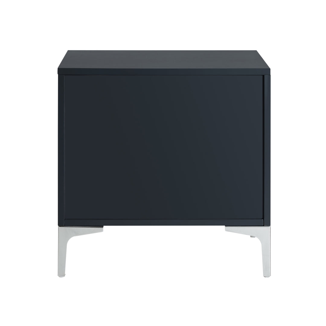 Gabi Lacquer Finish Nightstand-3 drawers-Side Table-Executive Style-Modern and Functional by Inspired Home Image 8