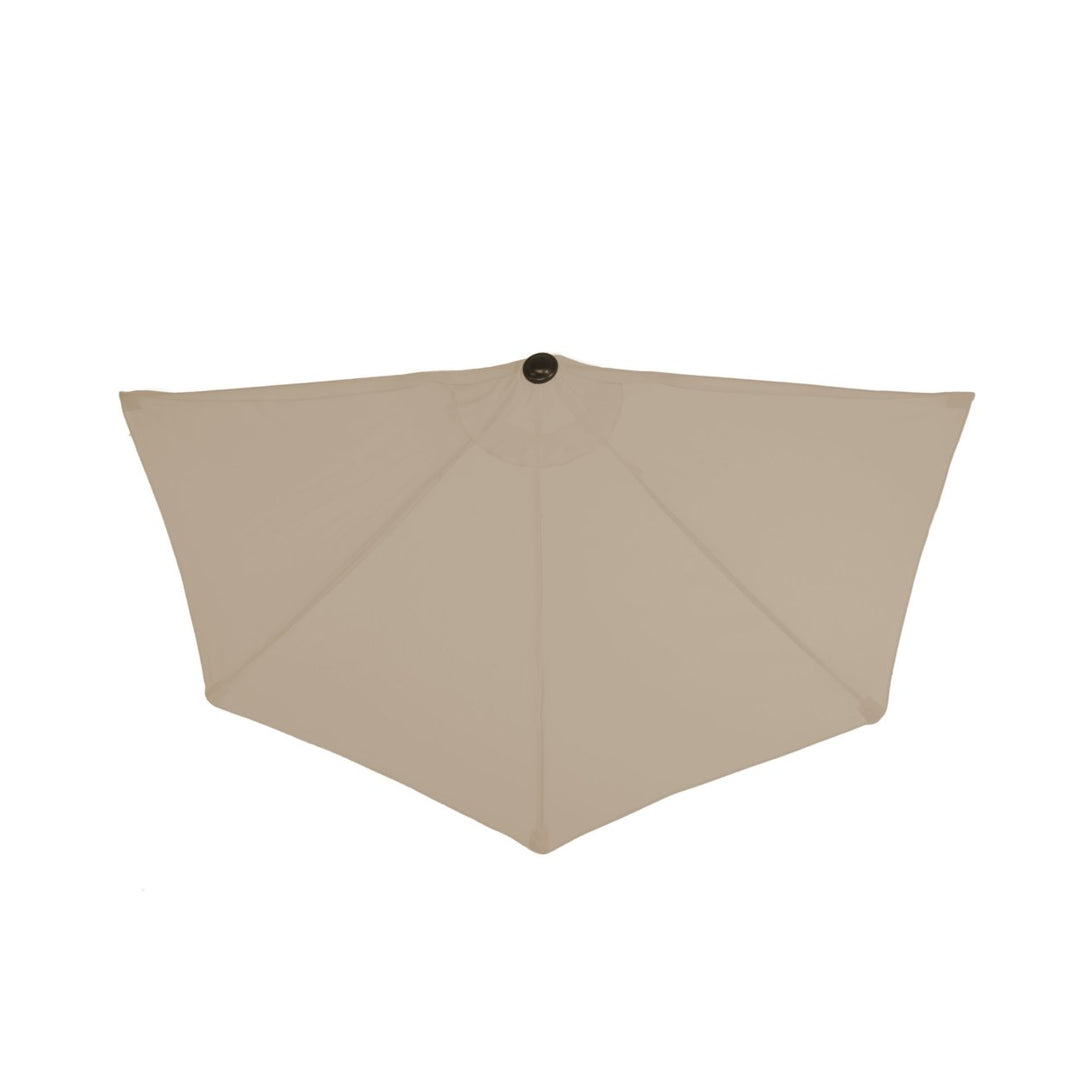 Half Round Patio Umbrella with Easy Crank- Small Space Outdoor Shade Umbrella Sand Image 4