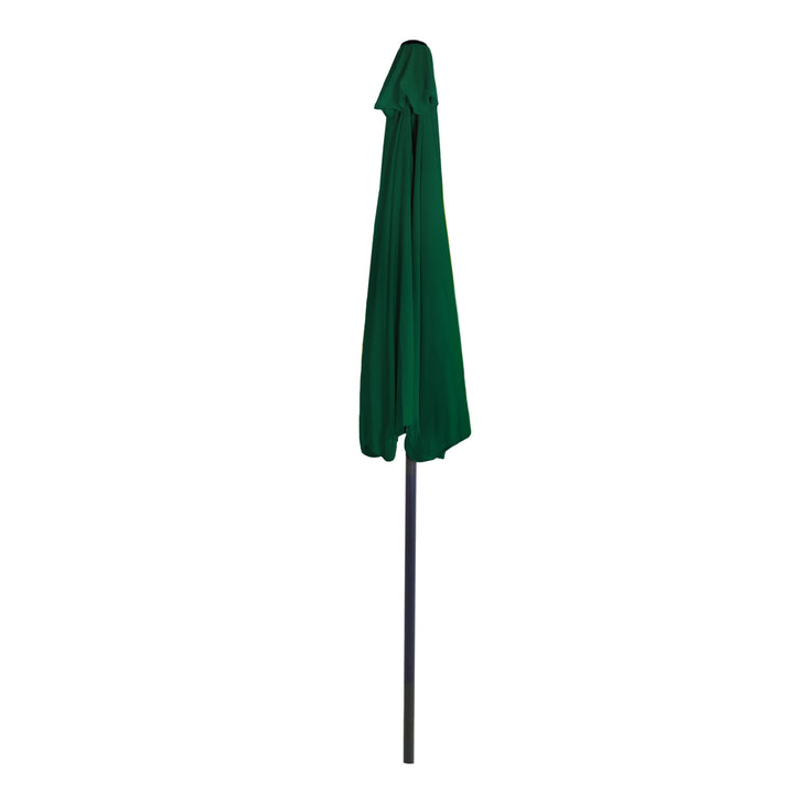 Half Round Patio Umbrella with Easy Crank- Small Space Outdoor Shade Umbrella Hunter Green Image 3