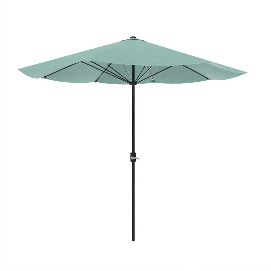 Pure Garden 9ft Patio Umbrella Dusty Green Outdoor Shade Easy Crank Aluminum Pole Image 4