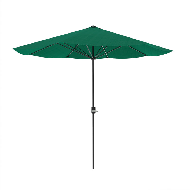 Patio Umbrella Outdoor Shade with Easy Crank- Table Umbrella for Deck Poolside Hunter Green Image 4