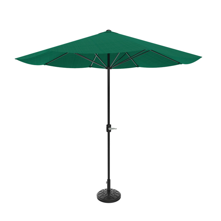 Patio Umbrella Outdoor Shade with Easy Crank- Table Umbrella for Deck Poolside Hunter Green Image 5