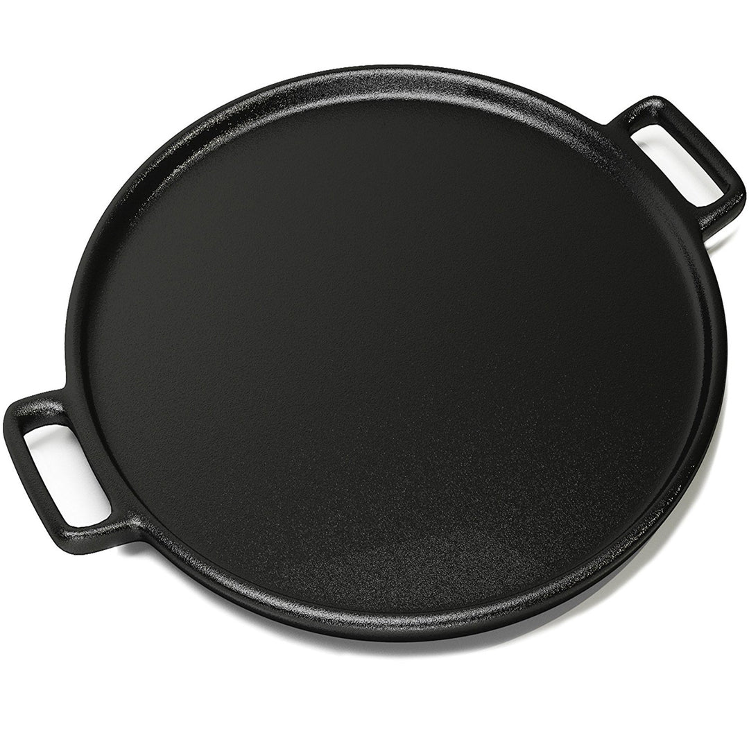 Cast Iron Pizza Pan 14 Inch Skillet Versatile Grill Frying Pan Home-Complete Image 1