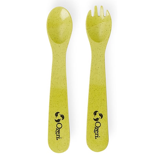 Ozeri Earth Dish Set for Kids Plant-Based Durable Eco-Friendly Sippy Bowl Fork Image 8