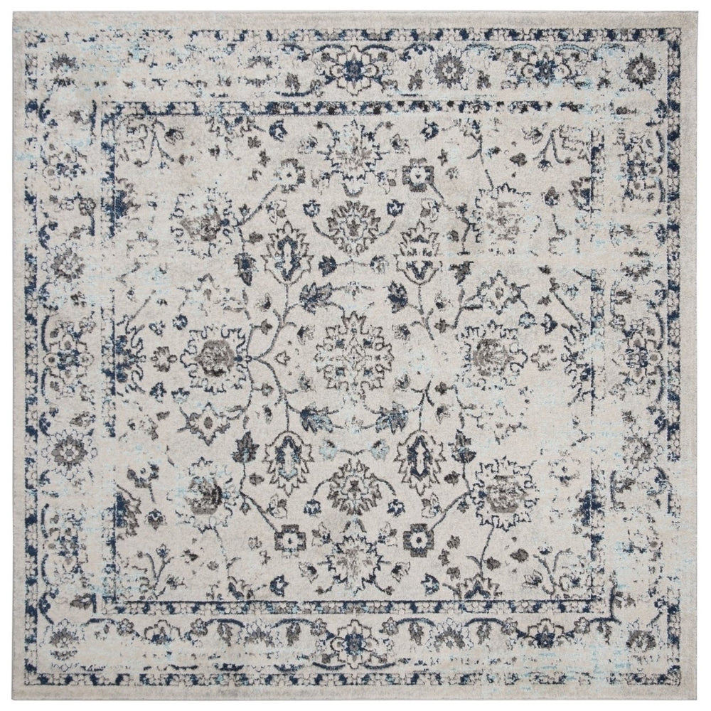 SAFAVIEH Madison Collection MAD923F Light Grey / Blue Rug Image 2