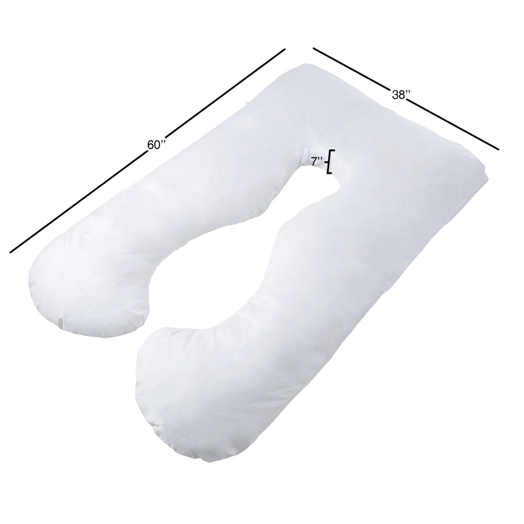 Full Body Pillow- 7 in 1 Jumbo Pillow with Removable Washable Cover, Comfortable U-Shape Pregnancy Pillow Image 3