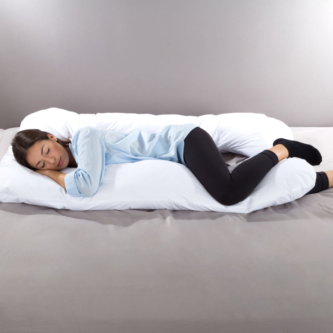 Full Body Pillow- 7 in 1 Jumbo Pillow with Removable Washable Cover, Comfortable U-Shape Pregnancy Pillow Image 4