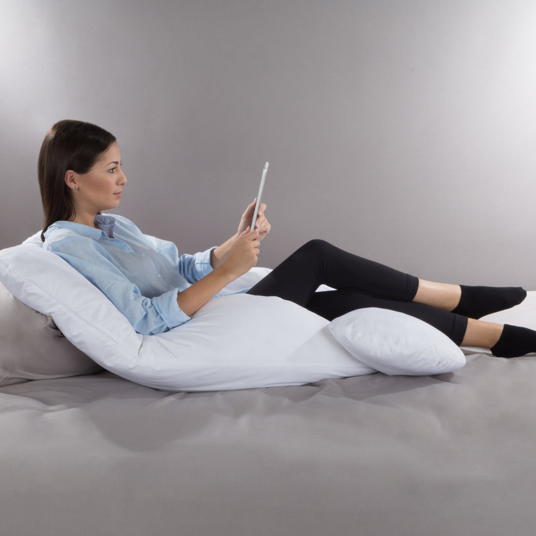 Full Body Pillow- 7 in 1 Jumbo Pillow with Removable Washable Cover, Comfortable U-Shape Pregnancy Pillow Image 5