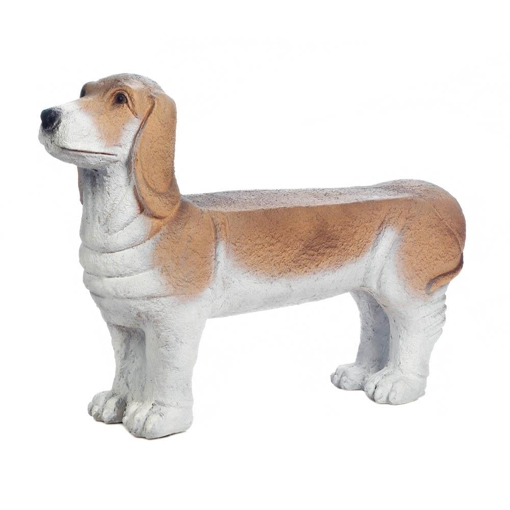 SMALL BASSET HOUND DOGGY BENCH Image 1