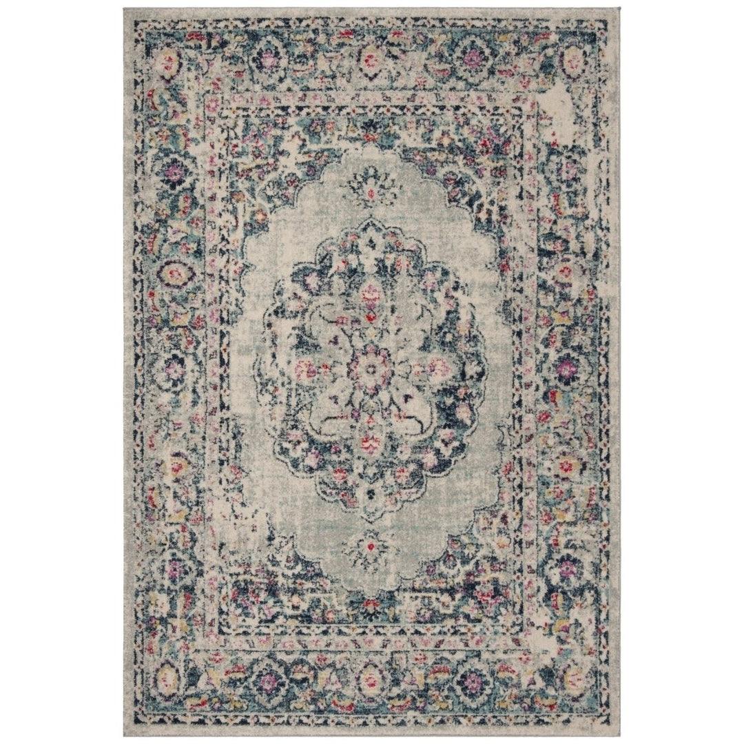 SAFAVIEH Madison Collection MAD931F Lt Grey / Fuchsia Rug Image 10