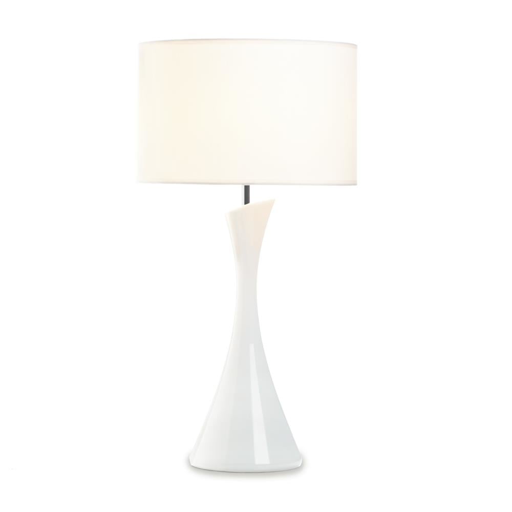 SLEEK MODERN WHITE TABLE LAMP Image 1