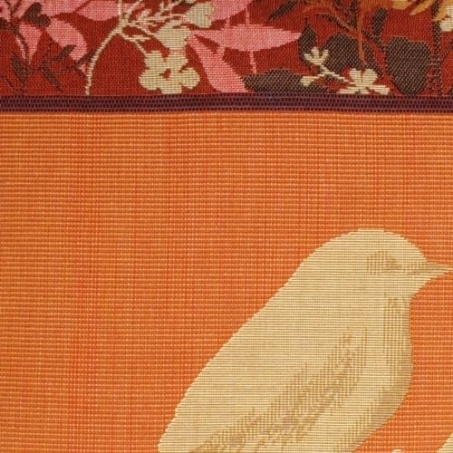 Pillow Decor Chickadee Song Bird Pillow 19x19 Tapestry Jacquard Burnt Orange Image 2