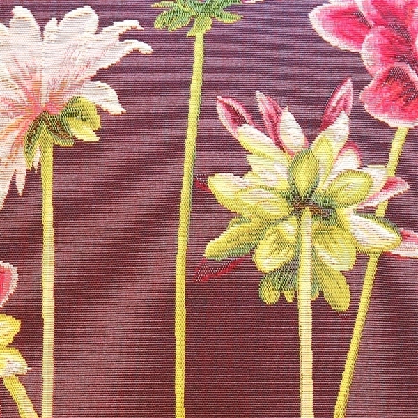 Pillow Decor - Pink Dahlias Square Tapestry Throw Pillow Image 2