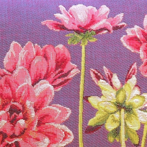 Pillow Decor - Pink Dahlias Rectangular Tapestry Throw Pillow Image 2