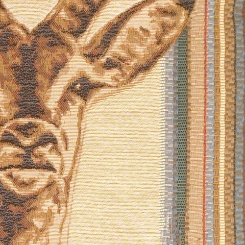 Pillow Decor - Blue Antelope Tapestry Throw Pillow Image 2