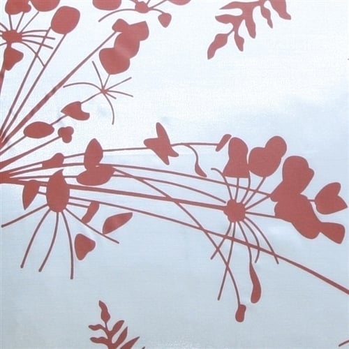 Pillow Decor 16in White Red Spring Flower Ferns Square Toss Pillow Polyester Image 2