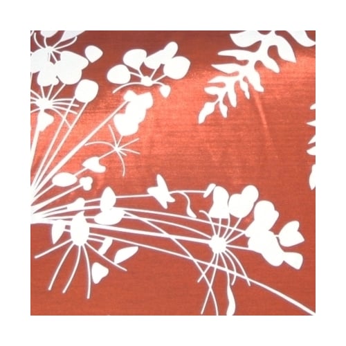 Pillow Decor Red White Spring Flower Ferns 16 Inch Square Pillow 85% Polyester Image 2