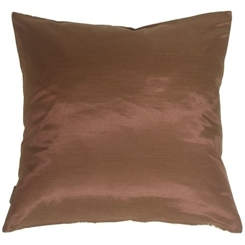 Pillow Decor Accent Pillow 16x16 Chocolate Flowers on Blue Polyester Fabric Image 3