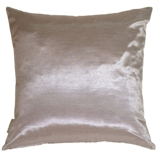 Pillow Decor - Gray with White Spring Flower and Ferns Pillow 16x16 Image 3