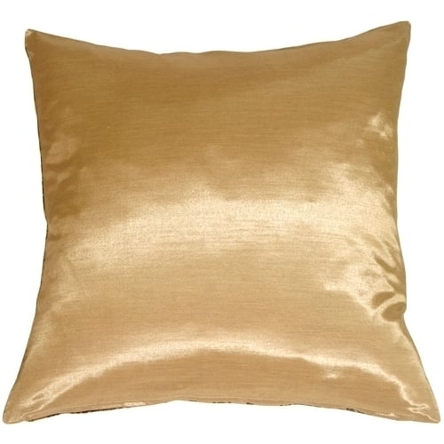 Pillow Decor Gold Brown Baroque Scroll Throw Pillow 16x16 Polyester Silk Design Image 3