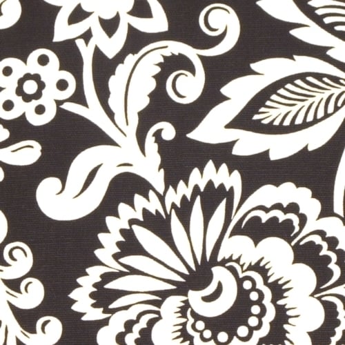 Pillow Decor Box Edge Accent Pillow Flower Power 16x16 Black White Cotton Image 3