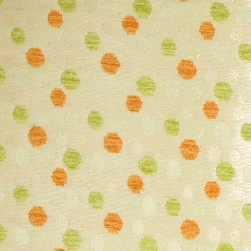 Pillow Decor Lots of Dots Orange Lime Accent Pillow 17x17 Chenille Gold Tassels Image 2