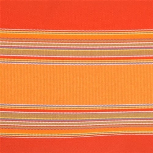 Sunbrella Outdoor Pillow Bravada Salsa 12x19 Red Orange Stripes Rectangular Image 2