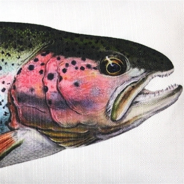 Pillow Decor Rainbow Trout Fish Pillow 12x19 Indoor Outdoor Polyester Insert Image 3