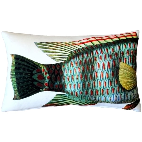 Pillow Decor Maori Wrasse Fish Decorative Pillow 12x19 Double Sided Polyester Image 2