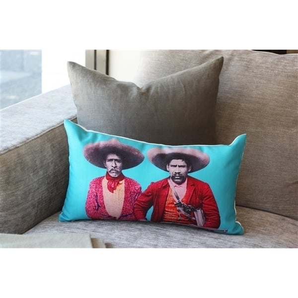 Pillow Decor Dos Banditos Throw Pillow 12x19 Multicolor Polyester Accent Pillow Image 3