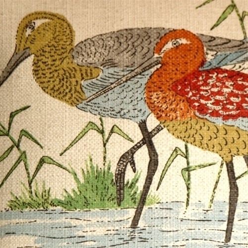 Pillow Decor Wading Birds 20x20 Throw Pillow Cotton Blend Decorative Accent Image 2