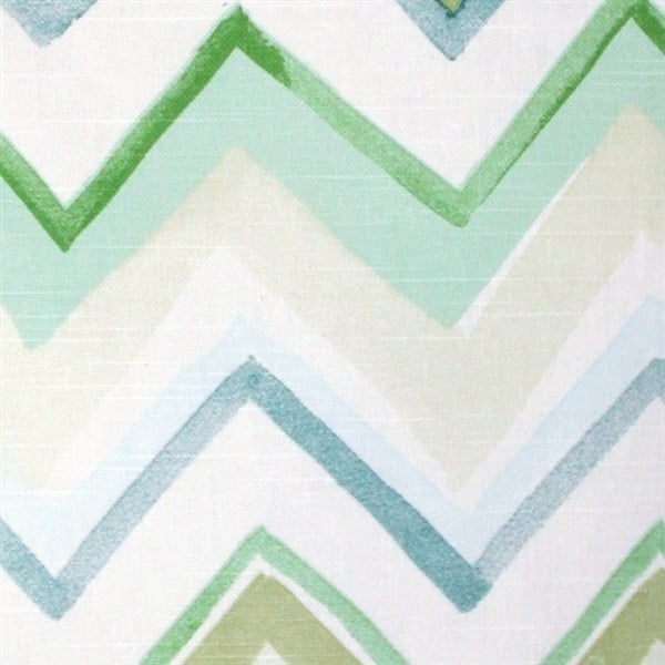 Pillow Decor Pacifico Stripes Green 20x20 Cotton Throw Pillow Chevron Design Image 2