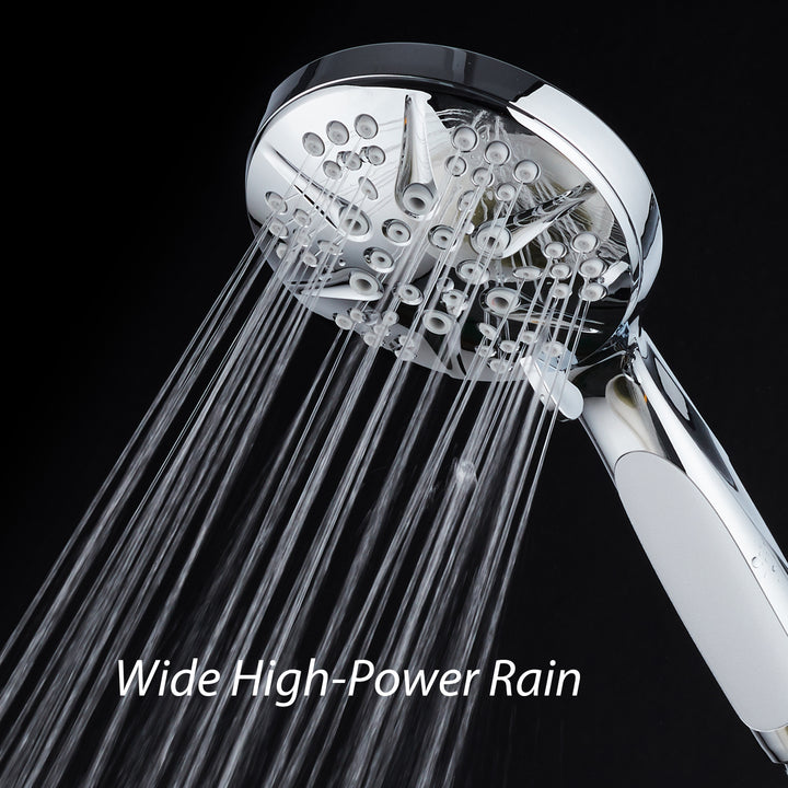 NOTILUS High Pressure Luxury Handheld Shower 4.3 Inch 6 Settings Stainless Steel Image 4