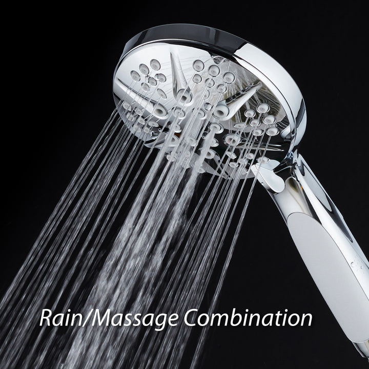 NOTILUS High Pressure Luxury Handheld Shower 4.3 Inch 6 Settings Stainless Steel Image 5