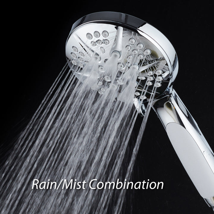 NOTILUS High Pressure Luxury Handheld Shower 4.3 Inch 6 Settings Stainless Steel Image 8