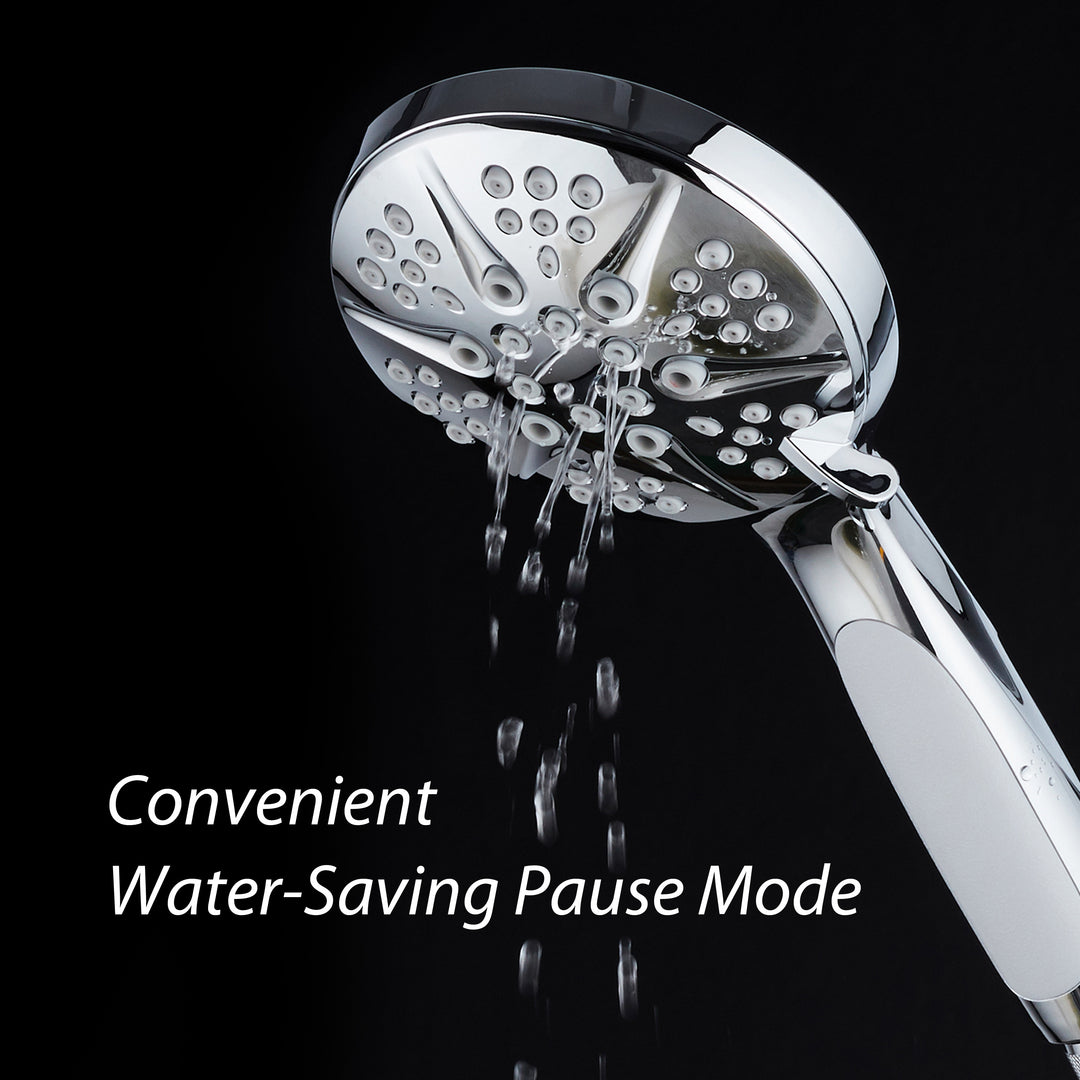 NOTILUS High Pressure Luxury Handheld Shower 4.3 Inch 6 Settings Stainless Steel Image 9