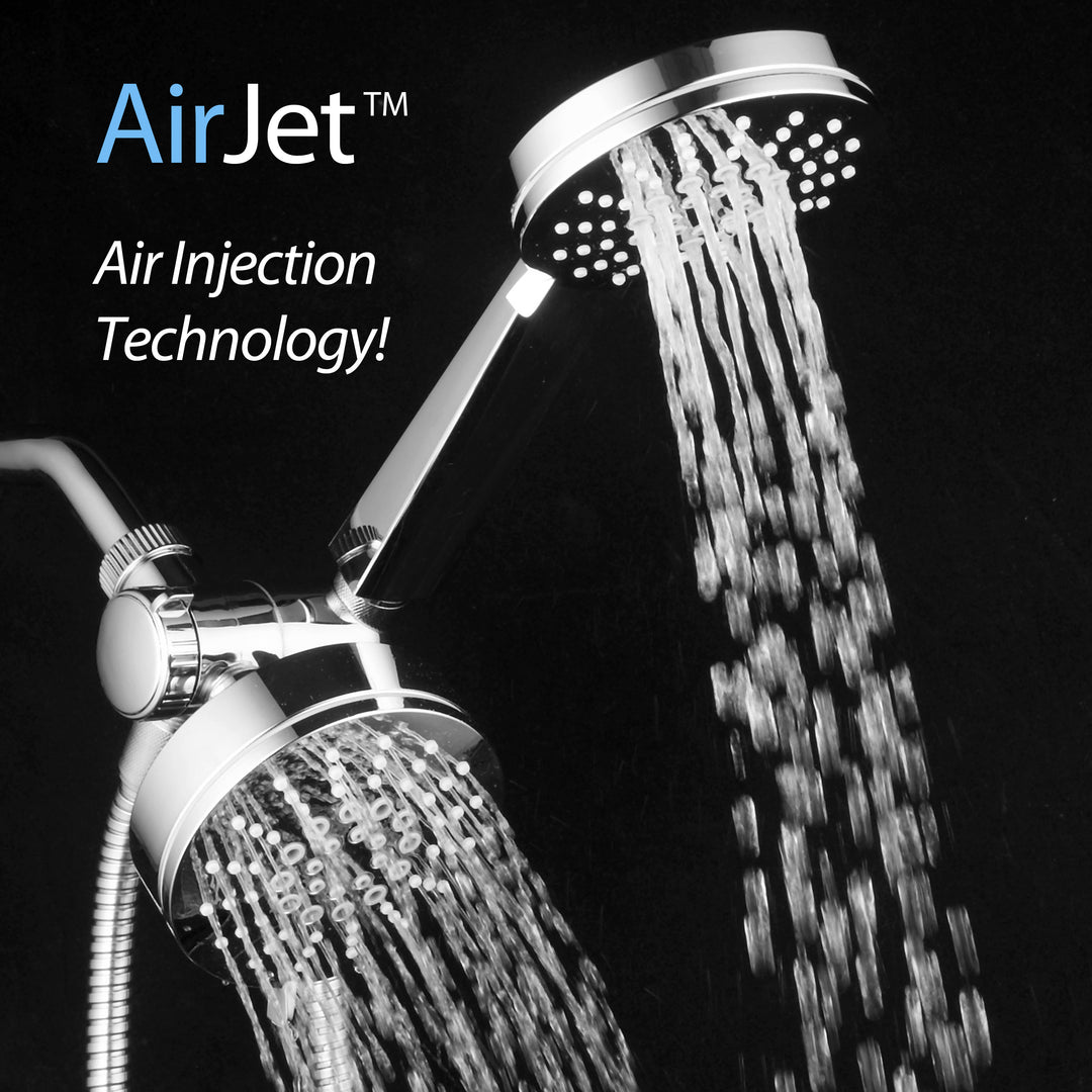 AirJet High Pressure 3 Way Shower Combo Chrome 34 Settings Handheld Showerhead Image 4