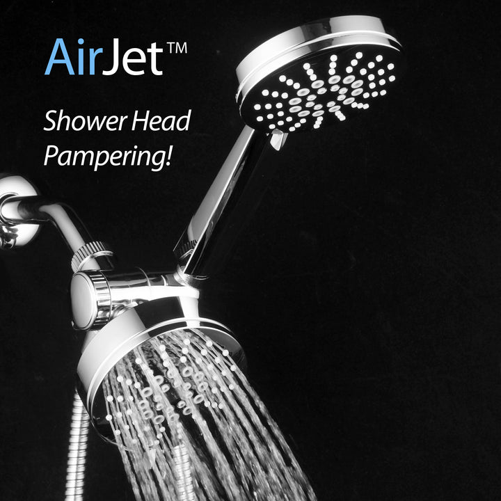 AirJet High Pressure 3 Way Shower Combo Chrome 34 Settings Handheld Showerhead Image 5