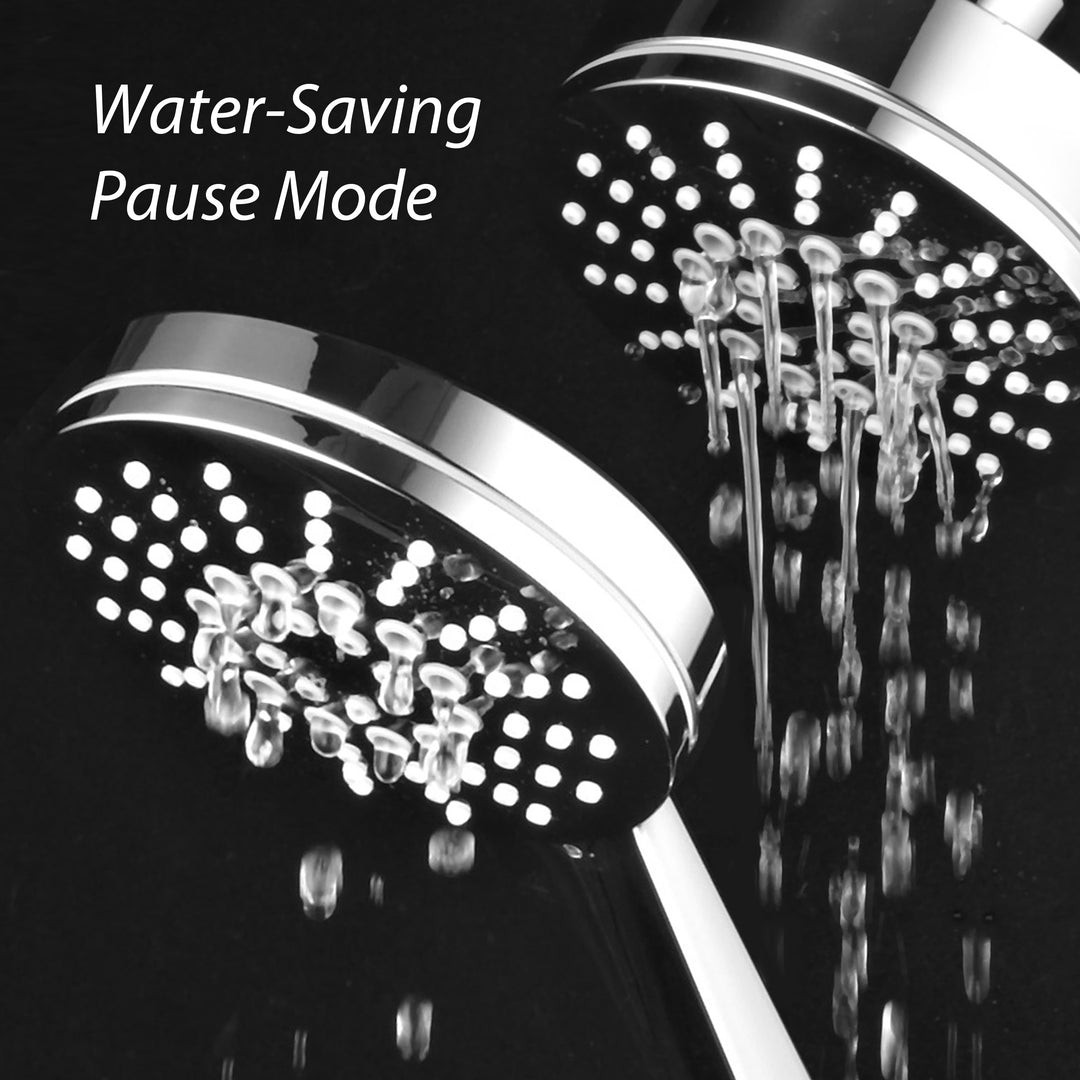 AirJet High Pressure 3 Way Shower Combo Chrome 34 Settings Handheld Showerhead Image 10