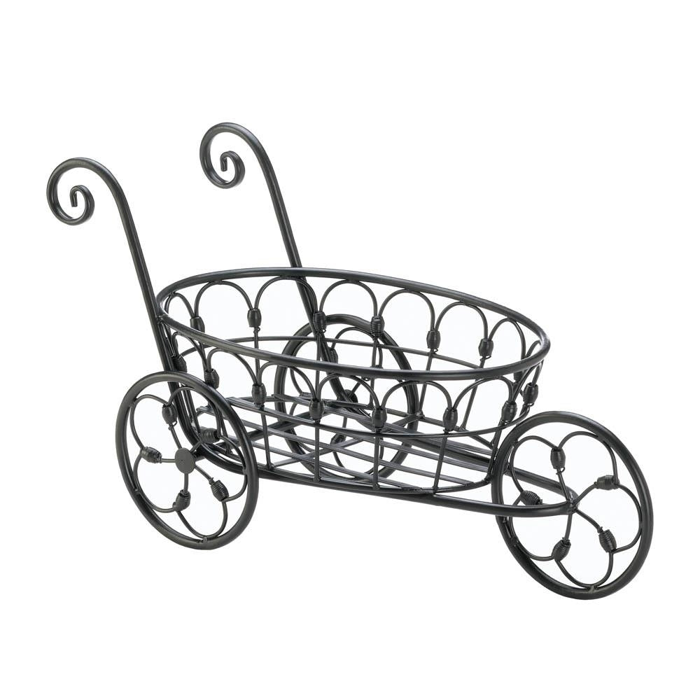 BLACK IRON FLOWER CART Image 1