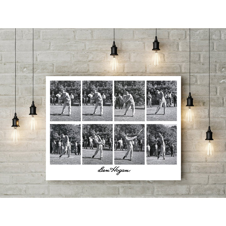 Ben Hogan Golf Poster Fine Art Print 18x24 Swing Sequence Masters Champion Gift Image 1