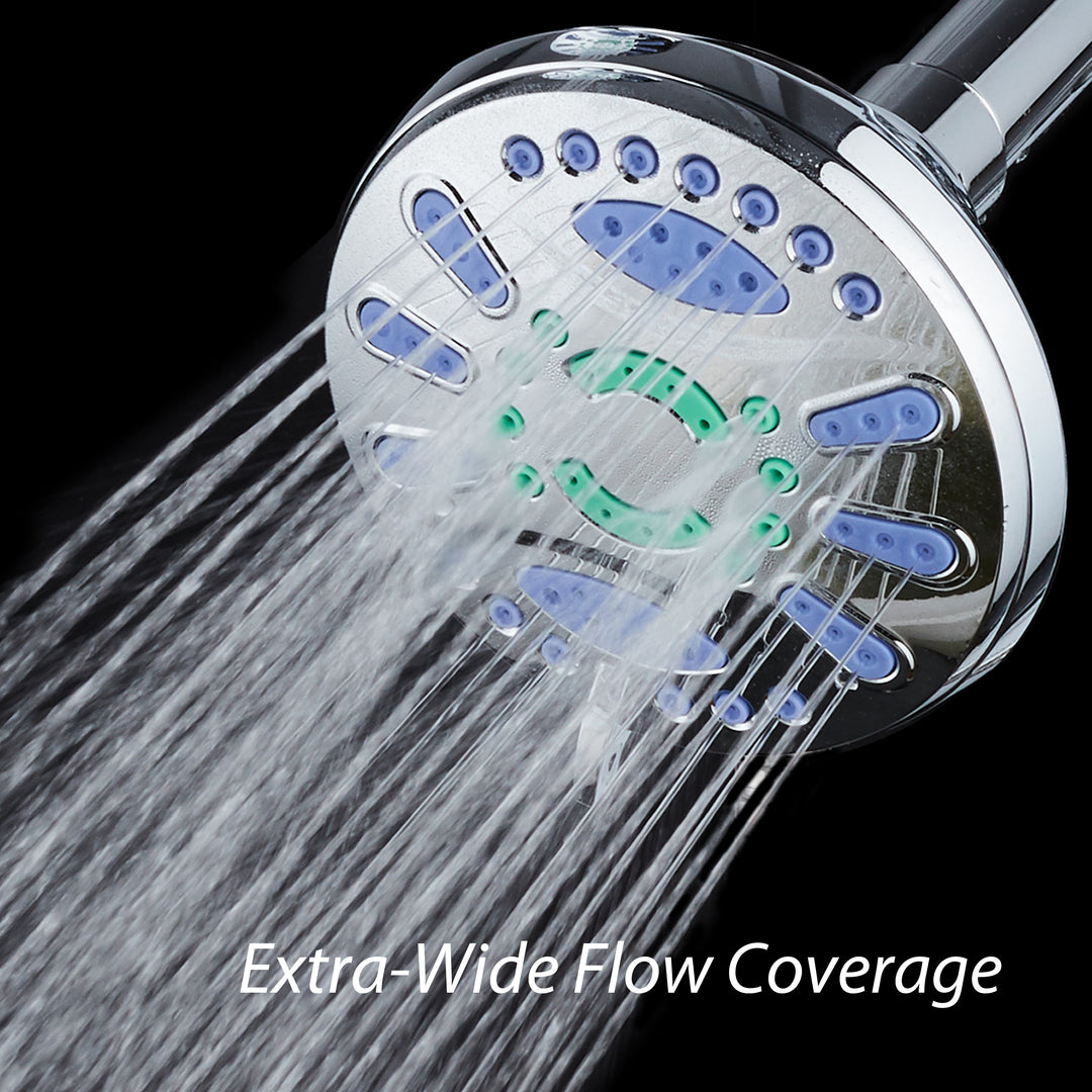 AquaStar Elite High-Pressure Spa Shower Head 6 Settings Chrome Size XL Model 5510 Image 5