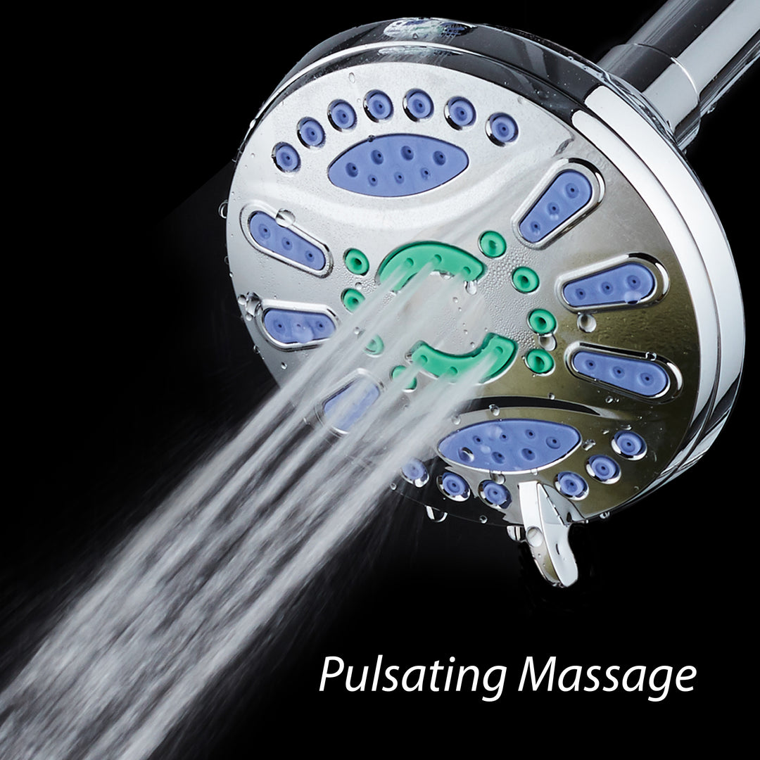 AquaStar Elite High-Pressure Spa Shower Head 6 Settings Chrome Size XL Model 5510 Image 6