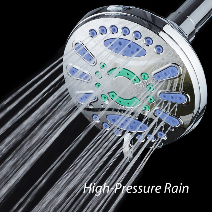 AquaStar Elite High-Pressure Spa Shower Head 6 Settings Chrome Size XL Model 5510 Image 7