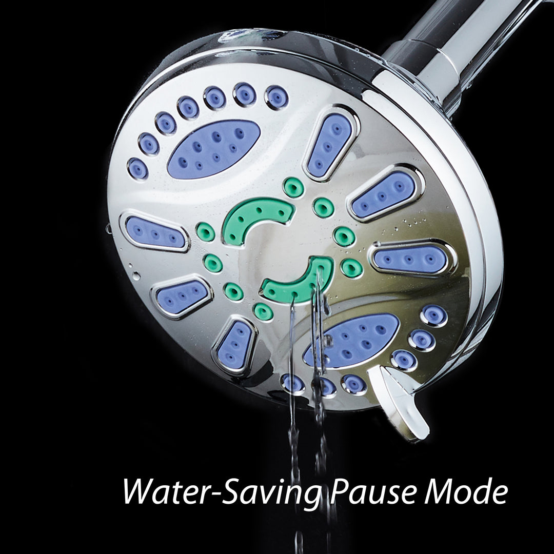 AquaStar Elite High-Pressure Spa Shower Head 6 Settings Chrome Size XL Model 5510 Image 8