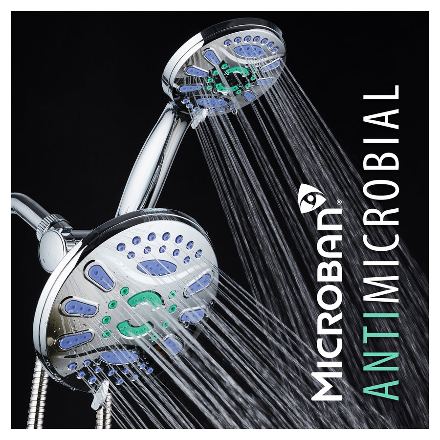 AquaStar Elite 3-in-1 High-Pressure 48-mode 7" Shower Head Combo with Microban Antimicrobial Anti-Clog Jets Image 1