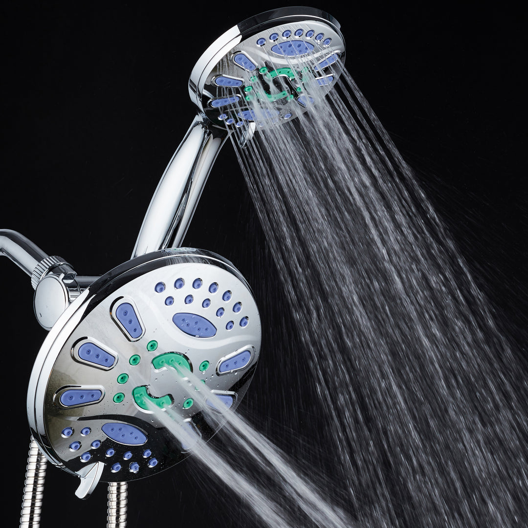 AquaStar Elite 3-in-1 High-Pressure 48-mode 7" Shower Head Combo with Microban Antimicrobial Anti-Clog Jets Image 4